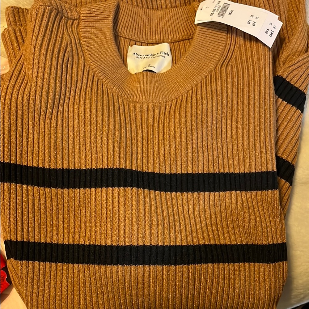 Abercrombie & Fitch Striped Crewneck Sweater